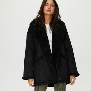 Aritzia Wilfred Free Black Astral Coat